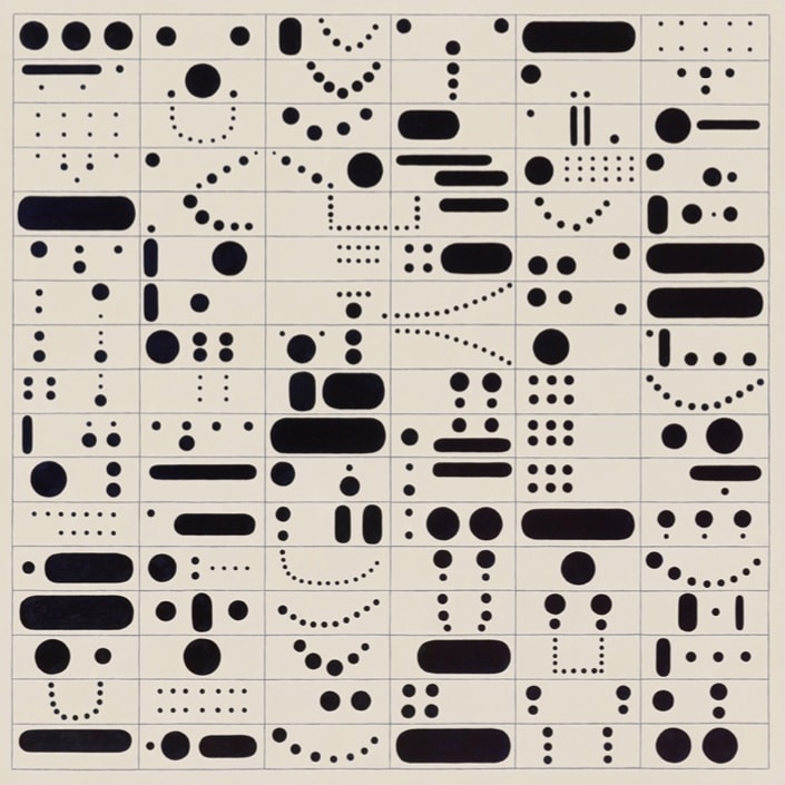 Matt Magee Collection Respit - Dots and Lines in Black Color