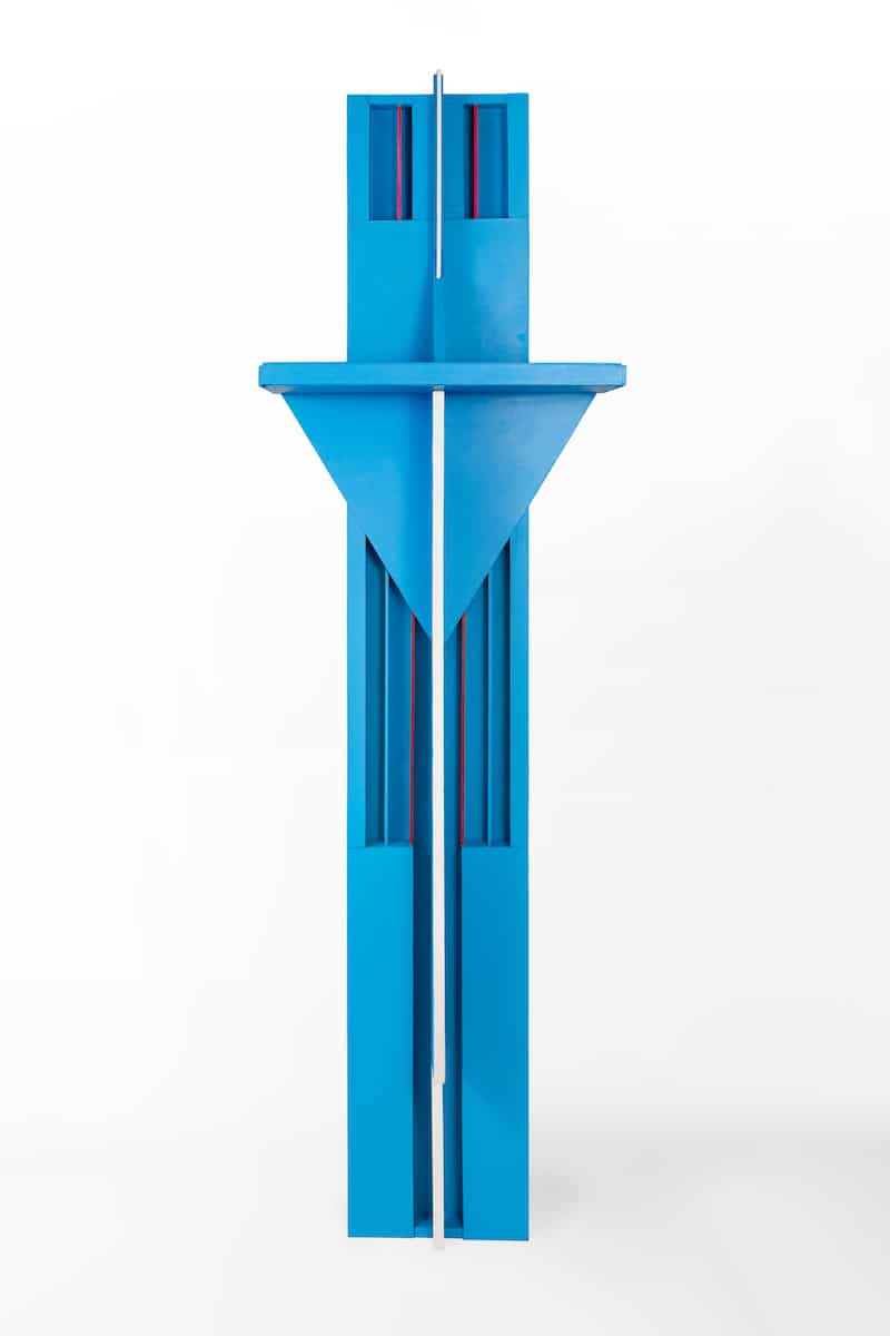 Seymour Fogel Blue Sculpture